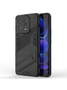 RMPACK Xiaomi 13 Pro Tok Ütésállókivitel Kitámasztható PC + TPU 2in1 Anti-Drop Series Kameralencse védelemmel Fekete