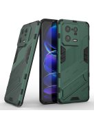 RMPACK Xiaomi 13 Pro Tok Ütésállókivitel Kitámasztható PC + TPU 2in1 Anti-Drop Series Kameralencse védelemmel Zöld