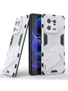 RMPACK Xiaomi 13 Pro Tok Ütésállókivitel Kitámasztható PC + TPU 2in1 Anti-Drop Series Kameralencse védelemmel Ezüst