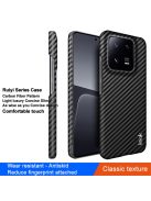 RMPACK Xiaomi 13 Pro Tok IMAK Ruiyi Series Karbon Mintázattal Bőrbevonattal Fiber Texture Fekete