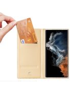 RMPACK Samsung Galaxy S23 Ultra Notesz Tok Mágneses DUX DUCIS Skin Pro Series Kitámasztható Kártyatartóval Arany