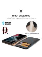 RMPACK Samsung Galaxy S23 Ultra Bőrtok Prémium Notesz DUX DUCIS Hivo Series RFID Blocking Funkcióval Fekete