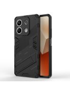 RMPACK Xiaomi Redmi Note 13 5G Tok Ütésállókivitel Kitámasztható PC + TPU 2in1 Anti-Drop Series Kameralencse védelemmel Fekete