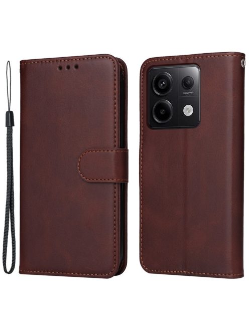 RMPACK Xiaomi Redmi Note 13 Pro 5G Notesz Tok Business Series V2 Kitámasztható Bankkártyatartóval Barna