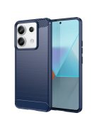 RMPACK Xiaomi Redmi Note 13 Pro 5G Szilikon Tok Ütésállókivitel Karbon Mintázattal Sötétkék