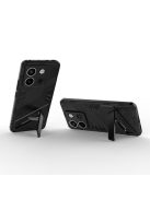 RMPACK Xiaomi Redmi Note 13 Pro 5G Tok Ütésállókivitel Kitámasztható PC + TPU 2in1 Anti-Drop Series Kameralencse védelemmel Fekete