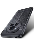RMPACK Honor Magic6 Pro 5G Szilikon Tok Bőrmintázattal TPU Prémium Fekete