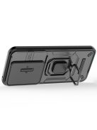 RMPACK Honor 200 Lite 5G Ütésálló Tok FUTURE Armor Slide - Gyűrűs Kitámasztható Fekete