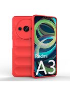 RMPACK Xiaomi Redmi A3 Szilikon Tok Rugged Armor Style 2in1 Shock Piros