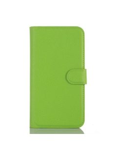   LG K10 Bőrtok Notesz Kártyatartóval Kitámasztható Funkcióval Zöld