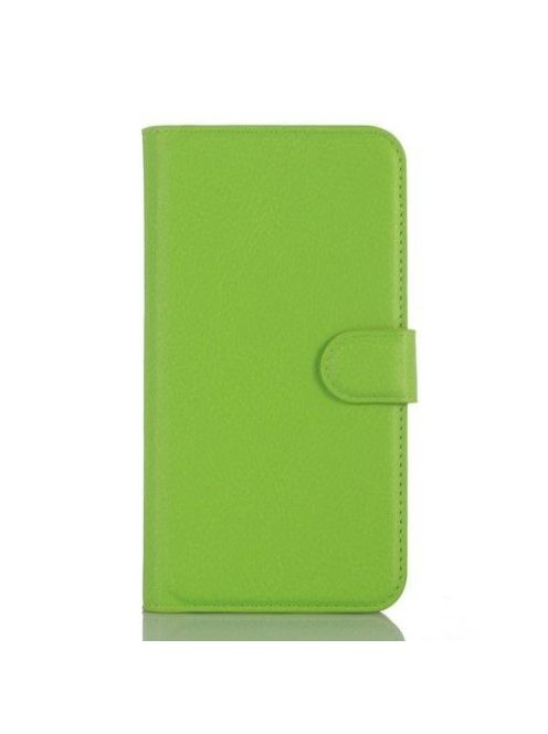 LG K10 Bőrtok Notesz Kártyatartóval Kitámasztható Funkcióval Zöld