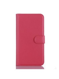   LG K10 Bőrtok Notesz Kártyatartóval Kitámasztható Funkcióval Pink