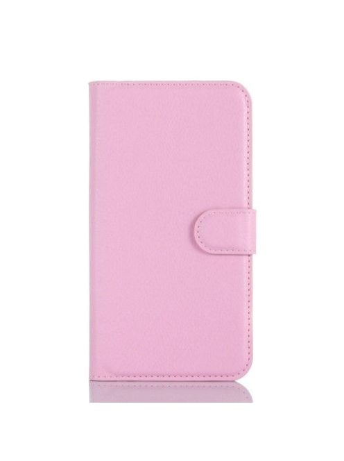 LG K10 Bőrtok Notesz Kártyatartóval Kitámasztható Funkcióval Rózsaszín