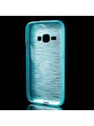 Samsung Galaxy J1 (2016) Szilikon Tok Szálcsiszolt Mintával Kék