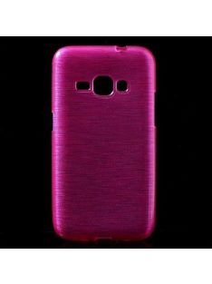   Samsung Galaxy J1 (2016) Szilikon Tok Szálcsiszolt Mintával Pink