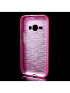 Samsung Galaxy J1 (2016) Szilikon Tok Szálcsiszolt Mintával Pink