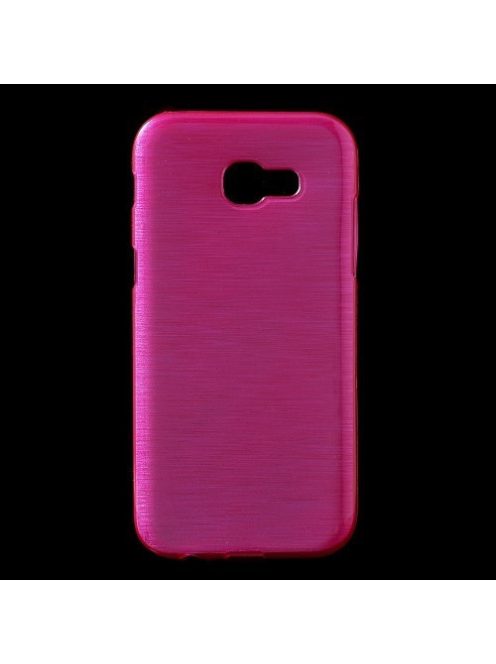 Samsung Galaxy A3 (2017) Szálcsiszolt Szilikon Tok Pink