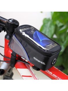   Telefontartó Kerékpár / Bicikli - Vázra rögzíthető Érintős Cipzáros 4.8' ROSWHEEL Kék/Fekete