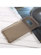 Samsung Galaxy S8 Plus Tok Matt Szilikon TPU FényesKerettel Szürke