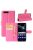 Huawei P10 Notesz Tok Szilikon Belsővel Kártytartóval Kitámasztható Pink