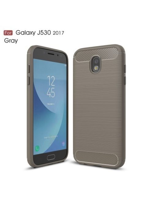 Samsung Galaxy J5 2017 Szilikon Tok (EU) Ütésálló Kivitel Szálcsiszolt Szürke