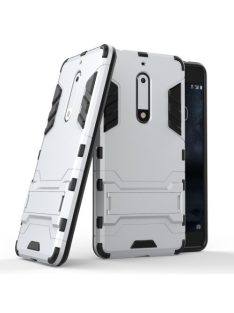   Nokia 5 Ütésálló Tok Armor-Guard 2in1 Kitámasztható Ezüst