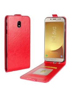   Samsung Galaxy J5 2017 EU Flip Tok Crazy Fényes Mágneses Piros