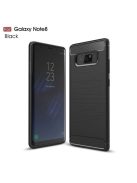 Samsung Galaxy Note 8 Szilikon Tok Szálcsiszolt Mintával Ütésállókivitel Fekete
