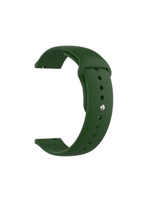 18mm Solid Color Silicone Smart Watch Replacement Strap for Xiaomi Mi Watch - Army Green