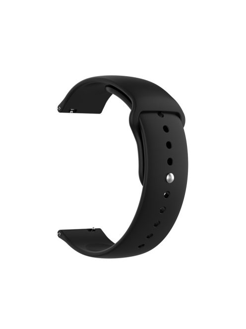 18mm Solid Color Silicone Smart Watch Replacement Strap for Xiaomi Mi Watch - Black