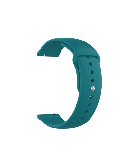 18mm Solid Color Silicone Smart Watch Replacement Strap for Xiaomi Mi Watch - Dark Green