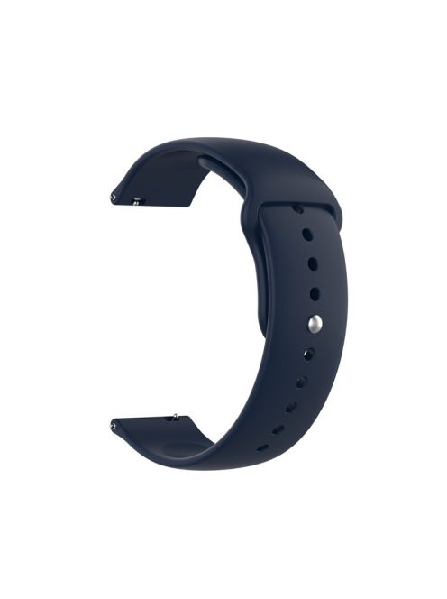 18mm Solid Color Silicone Smart Watch Replacement Strap for Xiaomi Mi Watch - Navy Blue