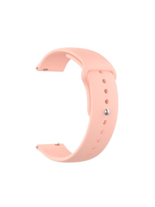 18mm Solid Color Silicone Smart Watch Replacement Strap for Xiaomi Mi Watch - Pink