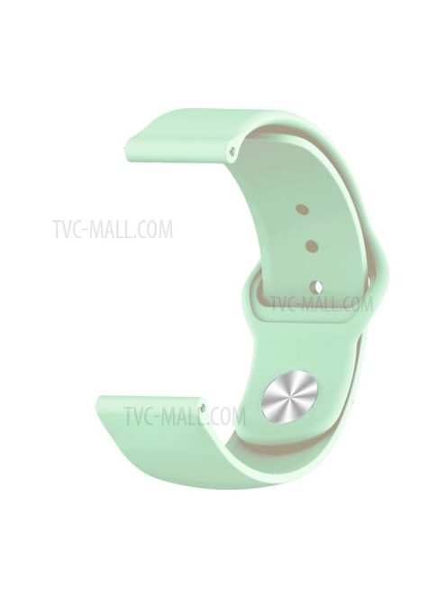 22mm Silicone Smart Watch Strap with Rivet Buckle Closure for Xiaomi Haylou Solar - Light Green