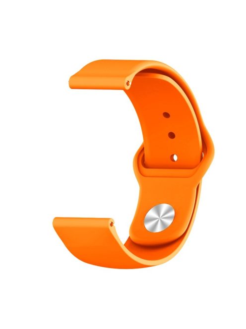 22mm Silicone Smart Watch Strap with Rivet Buckle Closure for Xiaomi Haylou Solar - Orange