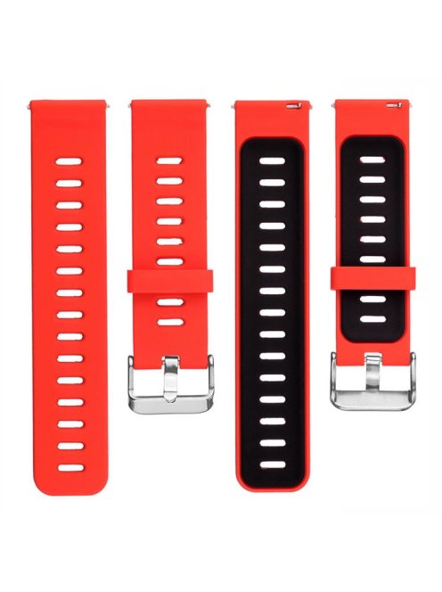 22mm Two-tone Silicone Watch Strap Replacement for Xiaomi Huami Amazfit - Red / Black