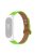 Adjustable Wrist Band for Xiaomi Mi Band 7 Top Layer Cowhide Replacement Strap with Double Rivet, Black Watch Case - Fluorescent Green