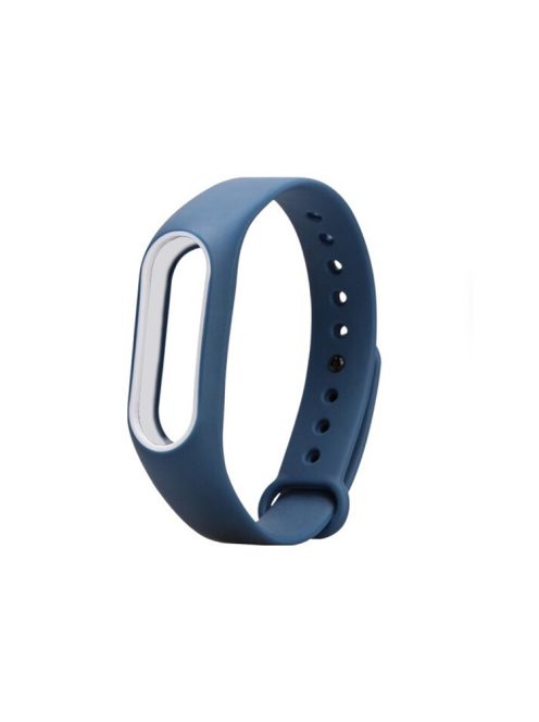 Anti-lost TPU Wrist Band Watch Strap for Xiaomi Mi Band 2 - Dark Blue + White