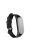 Bi-color Silicone Watch Band Replacement Strap for Xiaomi Mi Band 5/6/7 - Black