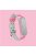 Bi-color Silicone Watch Band Replacement Strap for Xiaomi Mi Band 5/6/7 - Grey/Pink