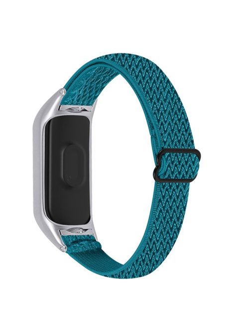 Braided Nylon Strap Watch Band Adjustable Elastic Solo Sports Loop Bracelet for Xiaomi Mi Band 4 / 3 - Azurite