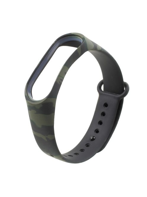 Camouflage Soft Silicone Watch Band Replacement for Xiaomi Mi Band 3 - Army Green