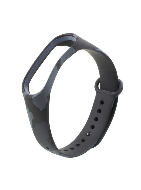 Camouflage Soft Silicone Watch Strap for Xiaomi Mi Band 3 - Grey