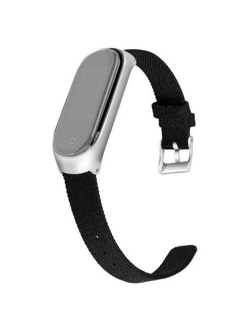 Canvas Watch Band Wrist Strap for Xiaomi Mi Band 4/3 - Black