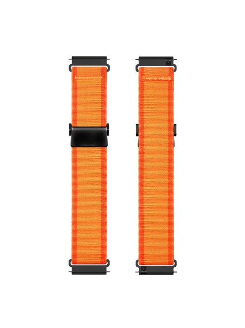 DUX DUCIS YC Series For Samsung Galaxy Watch3 45mm / Xiaomi Watch S4 Sport Nylon Watch Band 22mm Hook Buckle Strap - Orange