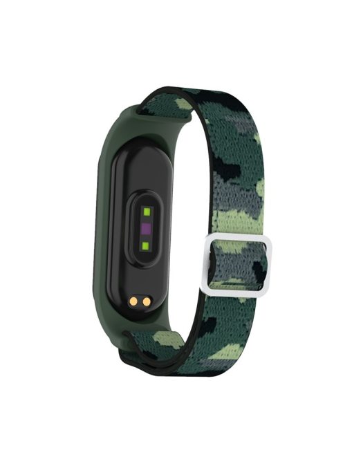 Elastic Nylon Smart Watch Strap Replacement Watchband for Xiaomi Mi Band 3/4/5/6 - Camouflage