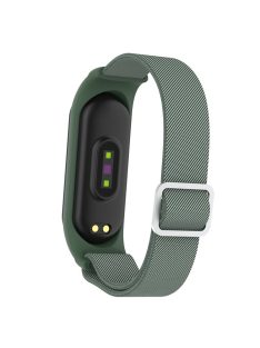   Elastic Nylon Smart Watch Strap Replacement Watchband for Xiaomi Mi Band 3/4/5/6 - Dark Green