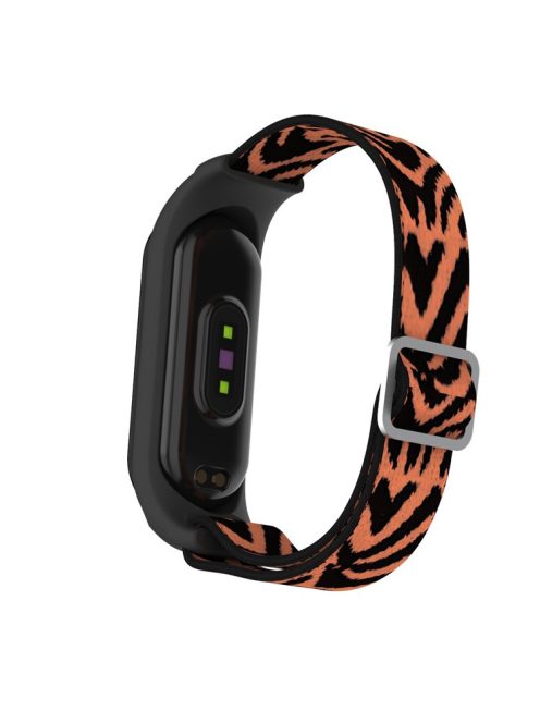 Elastic Nylon Smart Watch Strap Replacement Watchband for Xiaomi Mi Band 3/4/5/6 - Leopard Texture