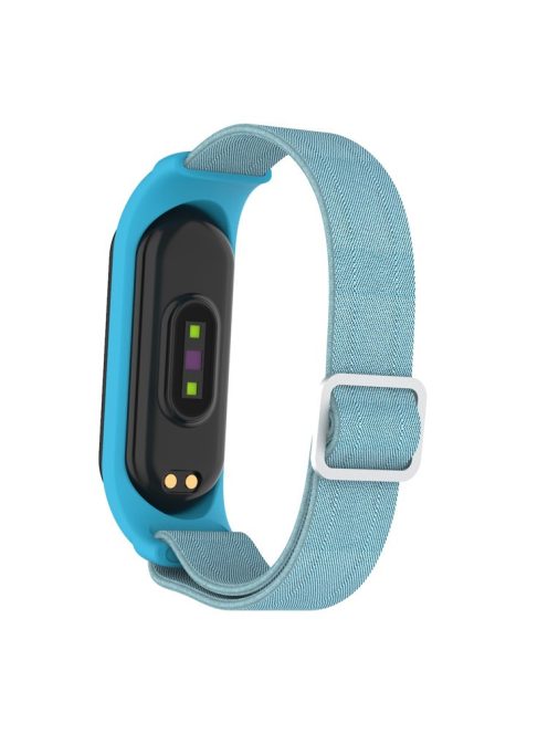 Elastic Nylon Smart Watch Strap Replacement Watchband for Xiaomi Mi Band 3/4/5/6 - Light Blue