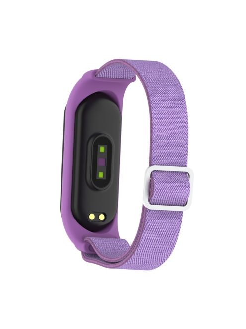 Elastic Nylon Smart Watch Strap Replacement Watchband for Xiaomi Mi Band 3/4/5/6 - Purple